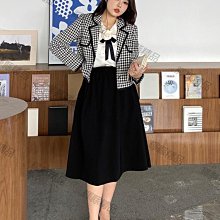 現貨 大蜜cc微胖mm大碼法式復古一字肩收腰顯瘦方領氣質格子連衣裙女夏-可開發票 歷史價格詳細信息