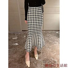 鮑勃の生活館大尺碼格子綁帶半身裙女 A字裙 2022夏季新款高腰遮肚學院風百搭短裙 歷史價格詳細信息