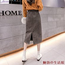 過膝長款格子時尚半身裙2022年秋款高腰修身氣質大擺A字裙傘裙 歷史價格詳細信息