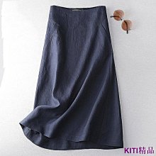 棉麻半身裙女春夏新款大碼高腰百褶裙中長款寬松垂感時尚大擺裙子 歷史價格詳細信息