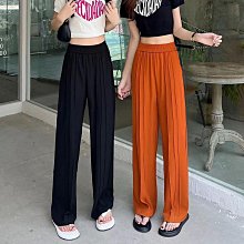 薄款高腰直筒垂感休閒百搭褲子女褲冰絲窄版闊腿褲女2023新款夏季 歷史價格詳細信息
