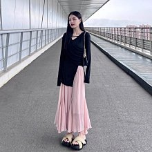 【歡迎光臨】 大碼胖MM秋季新款辣妹設計感小衆短款上衣不規則抽繩長袖T恤女潮 歷史價格詳細信息