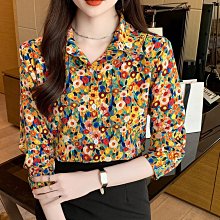 【歡迎光臨】實拍 2024年秋新款長袖雪紡襯衫女 OL通勤時尚打底上衣女 歷史價格詳細信息