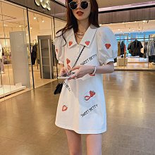【歡迎光臨】短袖洋裝  M-4XL 大尺碼洋裝 胖MM遮肚子女裝 假兩件 連身洋裝 C5756 歷史價格詳細信息
