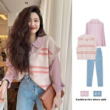 【歡迎光臨】 春秋裝新款女小個子顯高三件套連衣裙學院風法式複古潮套裝/單件 歷史價格詳細信息