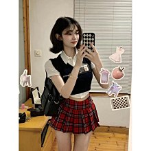 【歡迎光臨】 2023夏季套裝女學生韓版寬鬆學院風短袖襯衫高腰工裝半身裙兩件套 歷史價格詳細信息