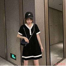 小美の店大尺碼女裝女裙 拼接假兩件 休閒洋裝女 寬鬆 工裝襯衫裙子 洋裝 歷史價格詳細信息