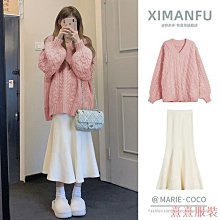 《新年紅》大碼女裝過年紅色套裝秋冬款微胖妹妹新中式毛衣開衫半身裙兩件套 歷史價格詳細信息