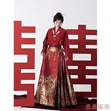 小美の店大尺碼胖mm新中式國風改良漢服套裝別緻上衣+藍色馬面裙兩件套200斤 歷史價格詳細信息