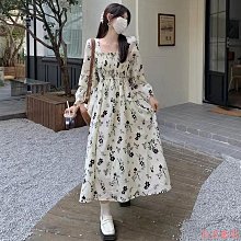 小美の店Dress  韓版休閒碎花洋裝 辣媽開叉裙 女裝 大尺碼長裙 休閒裙子 收腰度假復古碎花裙 歷史價格詳細信息