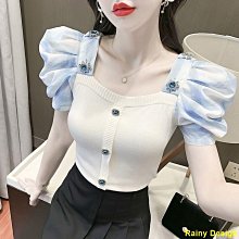 夏季新款 方領短袖 t恤 洋氣設計感 魚骨修身顯瘦短袖 歷史價格詳細信息