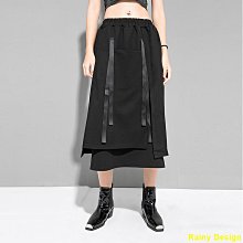 PP HOME大眼睛【山本風女裝】半身裙 240383暗黑風不規則高腰半身裙夏新款山本風酷颯拼接網紗A字裙潮 歷史價格詳細信息