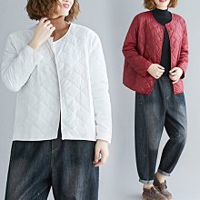 菱形格子夾棉薄外套女士短款冬季2023新款休閑輕薄洋氣小棉 歷史價格詳細信息