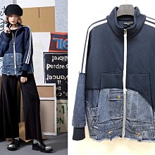 ※funnyy_lee※ Chavi CHOU 周辰臻 2020秋冬 全新 深藍色 拼接牛仔休閒外套 M~L 價格比較,價格查詢,歷史價格詳細信息