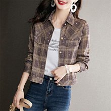 棒球外套 超火棒球服衛衣女春秋國潮格子外套韓版學生寬松百搭上衣開衫-餘登米女裝 歷史價格詳細信息