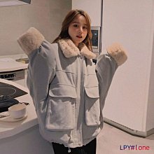 冬季棉服oversize女潮港風ins短款小個子學生韓版寬松羊羔毛外套 價格比較,價格查詢,歷史價格詳細信息