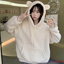 冬季新款寬松韓版慵懶風衛衣女學生卡通羊羔絨加絨加厚外套潮 歷史價格詳細信息