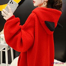 仿羊羔絨衛衣女加絨加厚新款季寬鬆韓版拉鏈開衫絨外套潮流行女裝女性服飾衣服上衣休閒服-餘登米女裝 歷史價格詳細信息