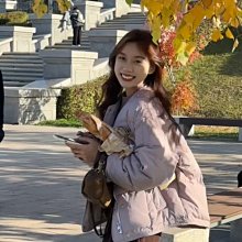 紫色短款羽絨服女冬季2023新款設計感小眾韓版寬松連帽白鴨絨外套_佳美優品 歷史價格詳細信息