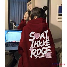 酒紅色連帽衛衣少女大童秋冬加絨初中高中學生過新年洋氣上衣外套 歷史價格詳細信息