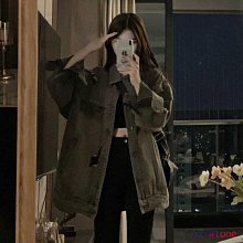 黑色牛仔外套女新款韓版寬松時尚百搭加絨加厚秋冬夾克棉服 歷史價格詳細信息