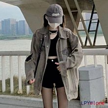 破洞牛仔短外套女 2023秋季新款 毛邊顯瘦修身單排扣淺藍上衣 歷史價格詳細信息