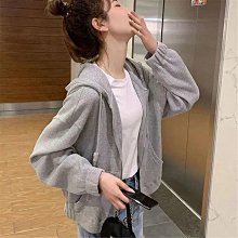純色連帽衛衣女 拉鍊開衫 春秋B休閒運動上衣 寬鬆百搭加絨衛衣外套 薄款外套-餘登米女裝 歷史價格詳細信息