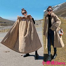 小櫻桃Cherry仿羔羊絨棉服女2023秋冬新款刷毛加厚中長款寬鬆時尚學生大學T外套 歷史價格詳細信息