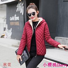 小櫻桃Cherry仿羔羊絨棉服女2023秋冬新款刷毛加厚中長款寬鬆時尚學生大學T外套 歷史價格詳細信息