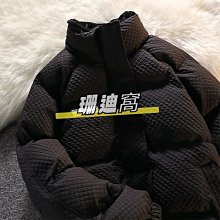 冬季美式情復古菱格字母刺繡棉服外套男寬松加厚保暖棒球服棉衣防風鋪棉外套 棉外套男生 羽絨棉外套 連帽棉外套-港仔男裝 歷史價格詳細信息