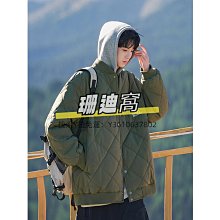 菱形格棒球服棉服女男短版ins港風韓版寬鬆冬季羽絨鋪棉外套-羊城故事 歷史價格詳細信息