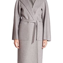 Max Mara 80%羊駝毛+小羊毛+狐狸毛+水貂毛 莫蘭迪淺奶茶色繫帶大衣 歷史價格詳細信息