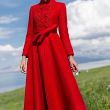 立領毛呢外套女秋冬 冬季保暖長版外套 氣質中長款收腰毛呢大衣  風衣外套女 風大衣 歷史價格詳細信息