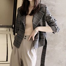 ＊有間衣飾＊2021秋季新品 小香黃色夾花格紋修身短外套 歷史價格詳細信息