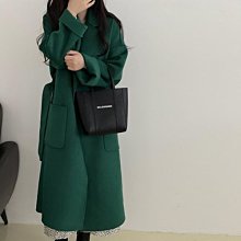 雙面羊絨大衣女米白色長袖高端中長款過膝純色韓版羊毛呢秋冬外套 歷史價格詳細信息