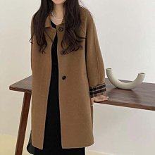 雙面羊絨大衣女米白色長袖高端中長款過膝純色韓版羊毛呢秋冬外套 歷史價格詳細信息