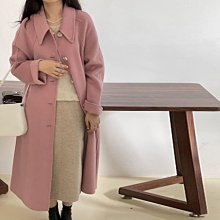 雙面羊絨大衣女米白色長袖高端中長款過膝純色韓版羊毛呢秋冬外套 歷史價格詳細信息