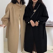 雙面羊絨大衣女米白色長袖高端中長款過膝純色韓版羊毛呢秋冬外套 歷史價格詳細信息