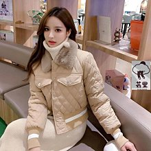 小香風菱格棉服女冬季ins情侶棒球服棉襖工裝-羊城故事 歷史價格詳細信息