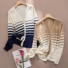 熱銷 毛衣條紋撞色馬海毛開衫秋冬歐美針織外套女裝cardigan 可開發票 歷史價格詳細信息