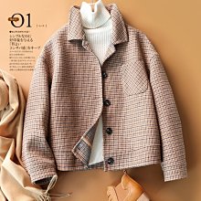 秋冬復古格紋雙面穿羊羔絨外套女潮牌街頭bf寬松情侶加厚棉衣 歷史價格詳細信息