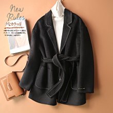 熱銷 雙面呢大衣羊毛尼大衣氣質通勤毛呢大衣毛呢外套女羊毛西裝領外套黑色 可開發票 價格比較,價格查詢,歷史價格詳細信息