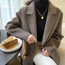 熱銷 羊毛大衣 新款牛角扣雙面羊絨大衣女式寬松韓版學院減齡顯瘦羊毛外套女 可開發票 歷史價格詳細信息