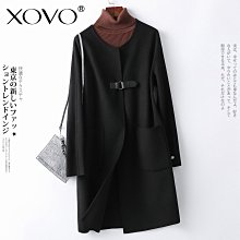 熱銷 雙面呢大衣羊毛尼大衣氣質通勤毛呢大衣毛呢外套女羊毛西裝領外套黑色 可開發票 歷史價格詳細信息