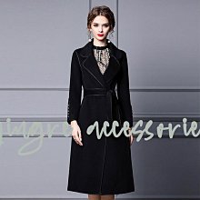 YINGRE【精品專櫃歐美女裝】鉚釘滾邊領羊毛絨長大衣 (預購) 平價原創 價格比較,價格查詢,歷史價格詳細信息