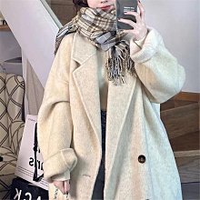 雙面羊絨大衣女中長款年秋冬新款高級感寬松小個子羊毛呢外套 歷史價格詳細信息