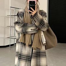 高級感雙面羊毛大衣女長款韓版寬松西裝百搭呢子外套秋冬新款加厚 歷史價格詳細信息