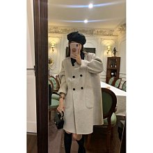 【Theboys】雙面呢大衣新款女裝中長款寬松長毛加厚雙面羊毛大衣女高級感羊毛呢外套氣質顯瘦毛呢大衣 歷史價格詳細信息