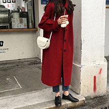 【Theboys】雙面呢大衣新款女裝中長款寬松長毛加厚雙面羊毛大衣女高級感羊毛呢外套氣質顯瘦毛呢大衣 歷史價格詳細信息