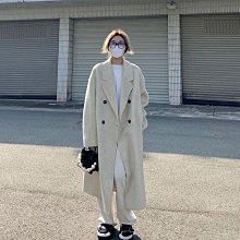 【Theboys】雙面呢大衣新款女裝中長款寬松長毛加厚雙面羊毛大衣女高級感羊毛呢外套氣質顯瘦毛呢大衣 歷史價格詳細信息